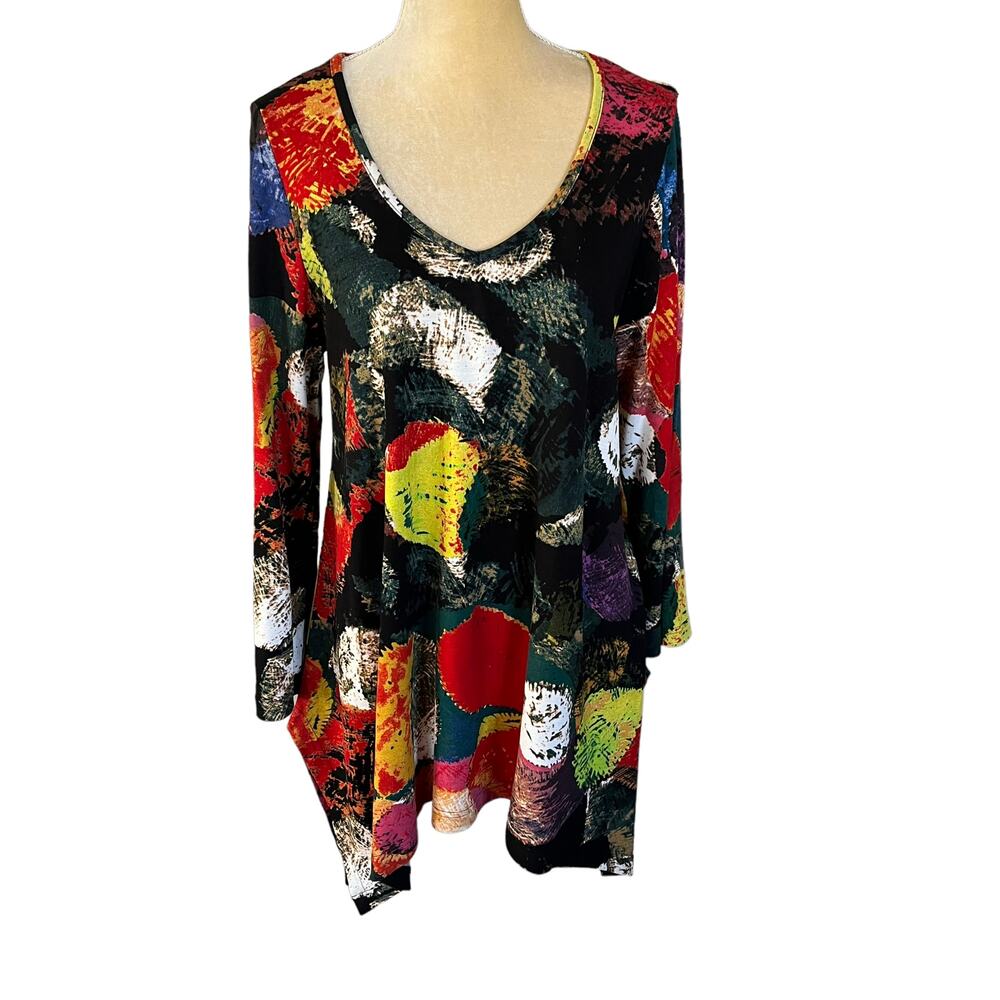 Lior Paris Artsy Art to Wear Tunic Top Size Medium Flaw